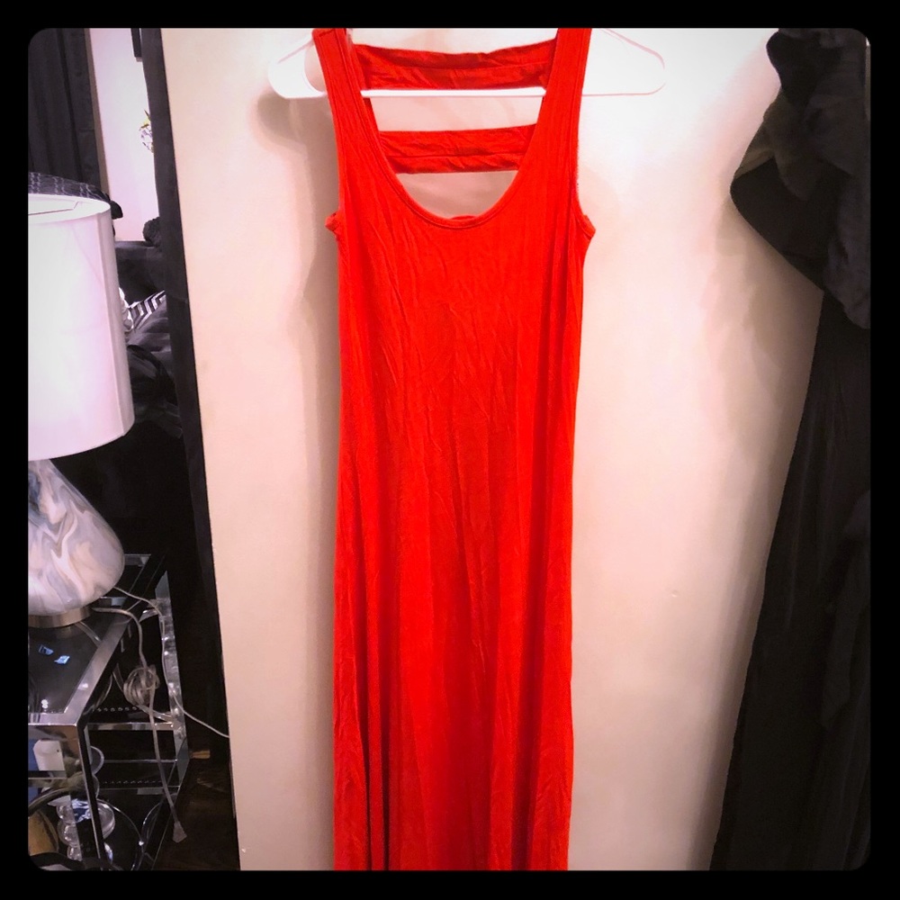 Buffalo red maxi dress